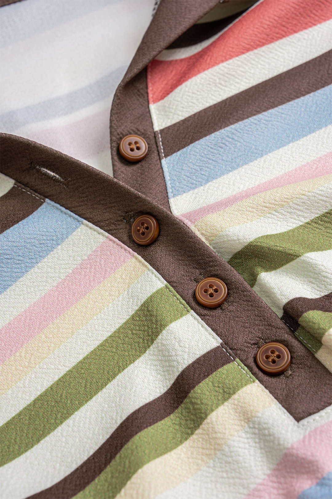 Stripes Print Patchwork Short Sleeve T-Shirt