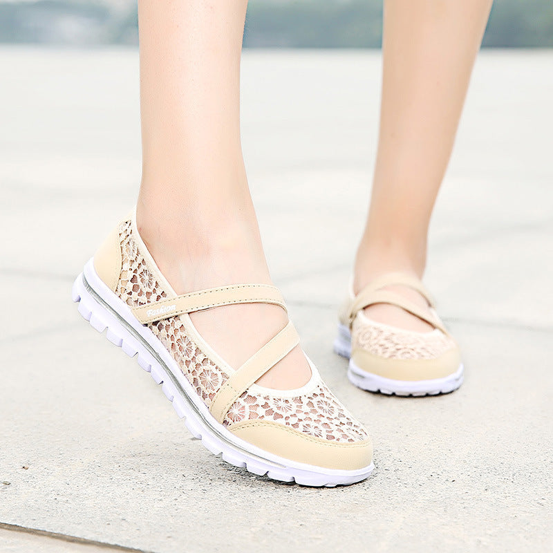 Lace Breathable Casual Flat Shoes