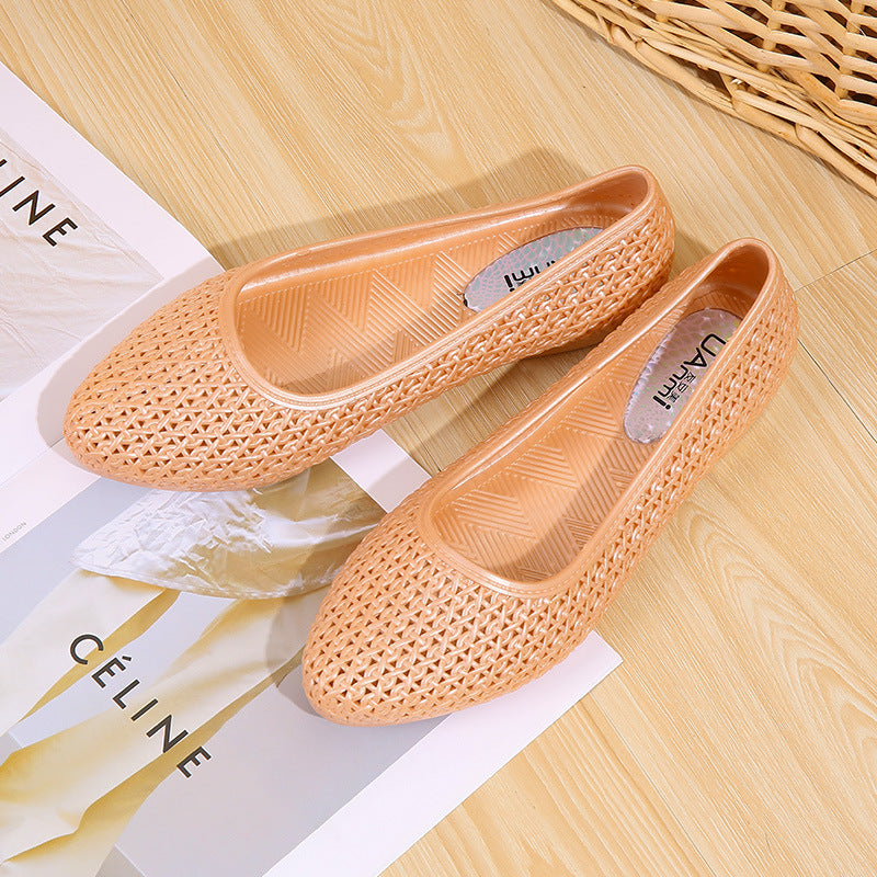 Flat Breathable Hollowed Toe Box Hole Sandals