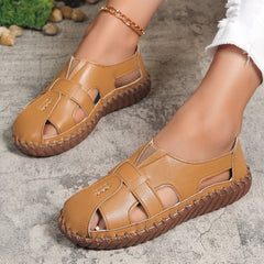 Women's Toe Hollow Comfortable Hand Flat Sewing Sandals