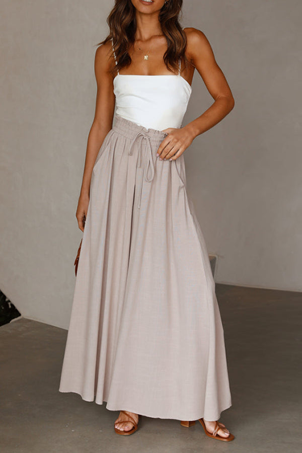 Solid Color Lightweight Flowy Wide Leg Pants