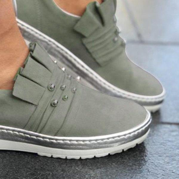 Casual Artificial Pearl Decoration Solid Color Sneakers