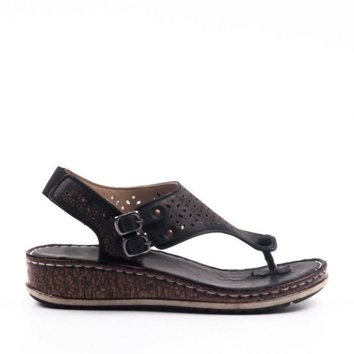 Casual Summer Thong Hollow Out Slingback Wedge Sandals