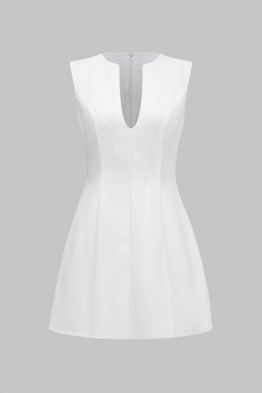 V-Neck Sleeveless Mini Dress