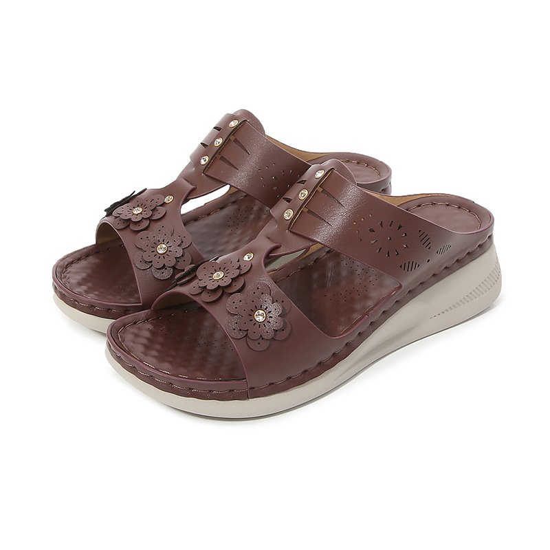 Rhinestone Flower Casua Light And Non-slip Sandals