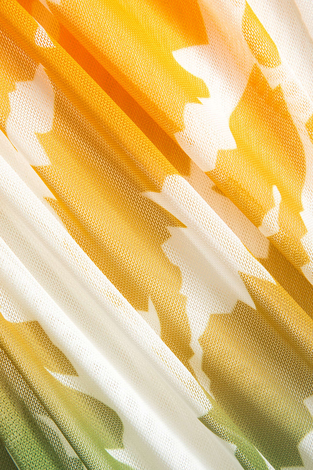 Tiger Print Mesh Sheer Round Neck Midi Dress