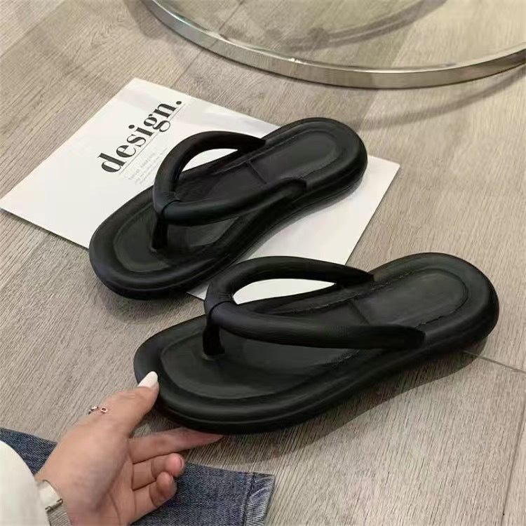 Women's Summer Flip-flops Fashionable Thick-soled Beach Bowknot Sandals