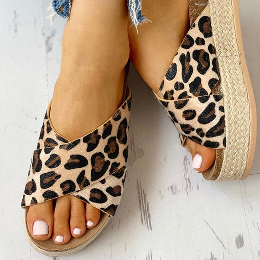 Constan Leopard Flat Slippers