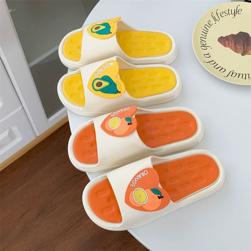Women's & Men's Bottom Soft Cool Deodorant Bathroom Fruit Series Sandals