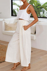 Summer High Waist Wide Leg Pants Loose Long Wide Leg Pants