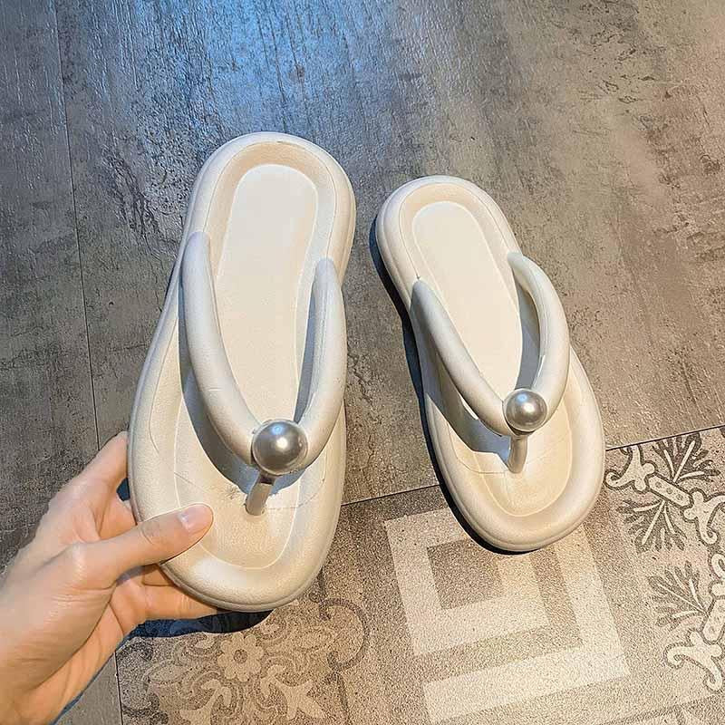 Women's Summer Flip-flops Fashionable Thick-soled Beach Bowknot Sandals