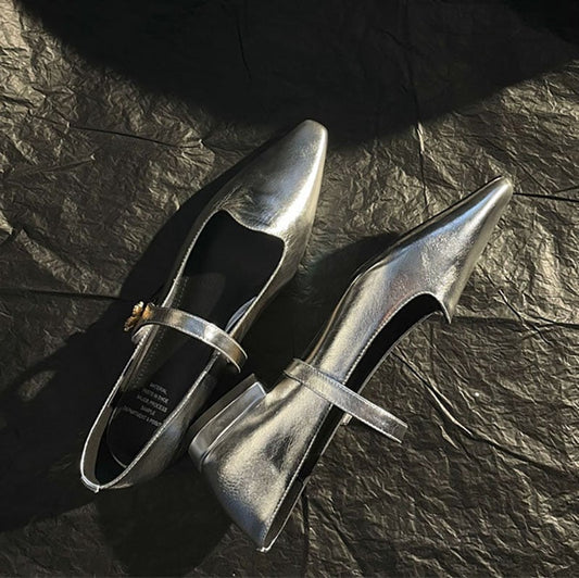 Cayley Square Toe Block Heels Mary Jane Shoes