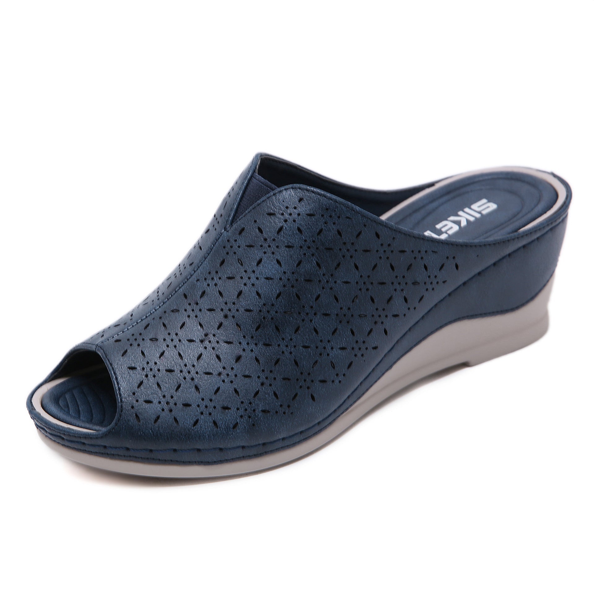 Lightweight Retro Massage Wedge Slippers