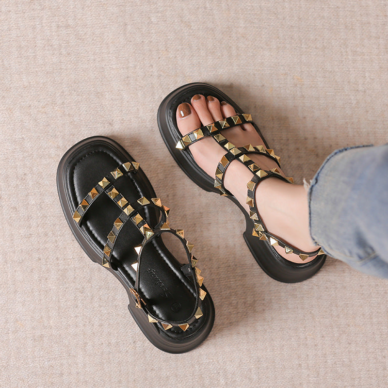 Women's Willow Ingot Open Toe Elevator Wild Sandals