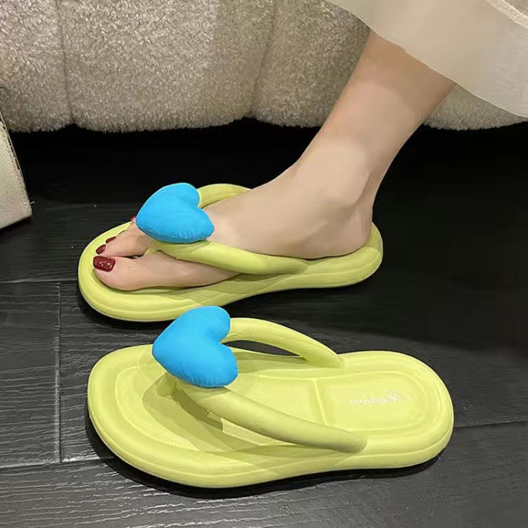 Women's Summer Flip-flops Fashionable Thick-soled Beach Bowknot Sandals