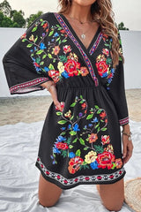 Bohemian Vintage Printing Temperament Mini Holiday Dress