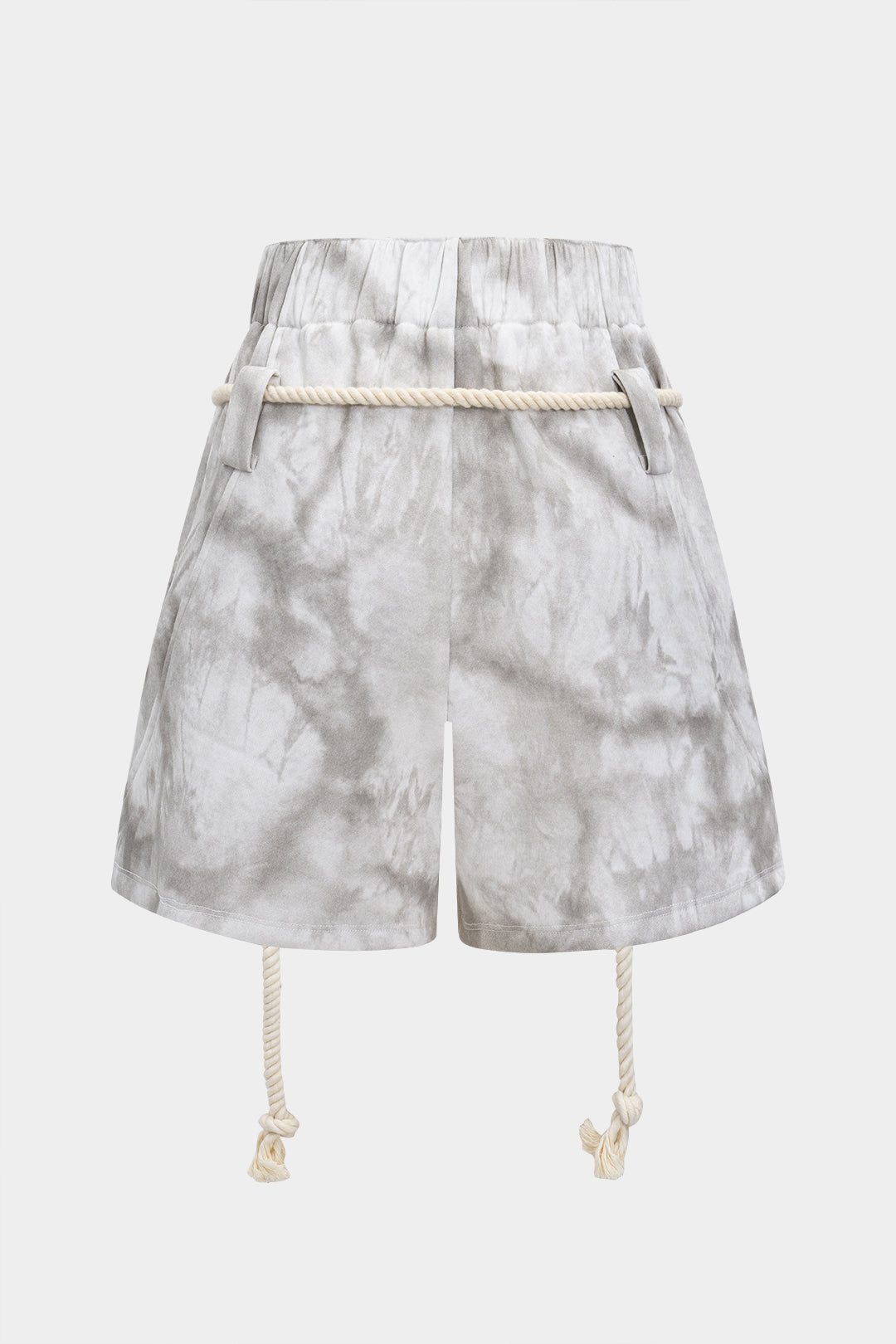 Watercolor Print Tie-Up Shorts