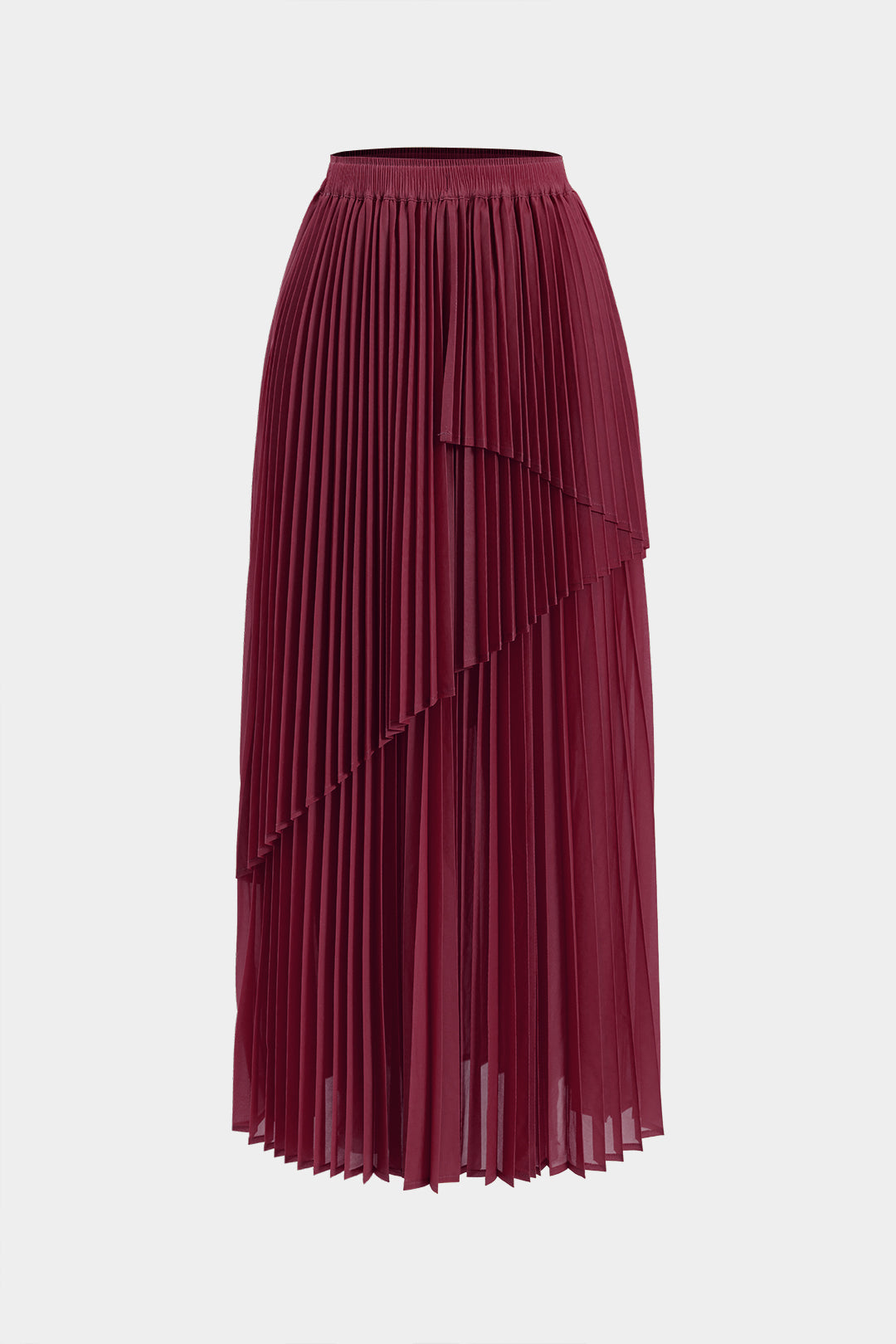 Tie Front Long Sleeve Top And Pleated Skirt Set