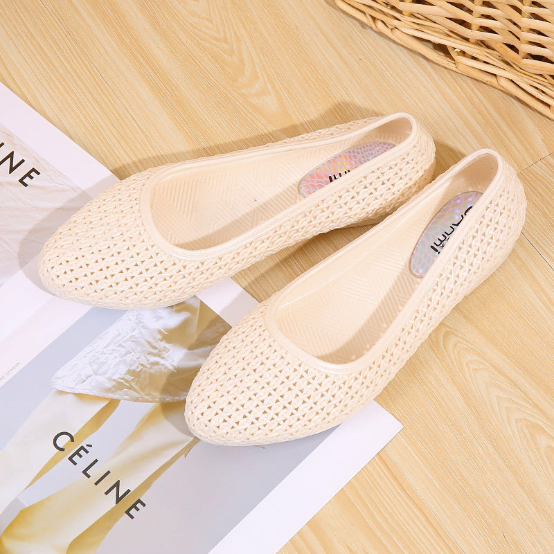 Flat Breathable Hollowed Toe Box Hole Sandals