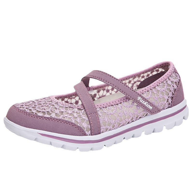 Lace Breathable Casual Flat Shoes