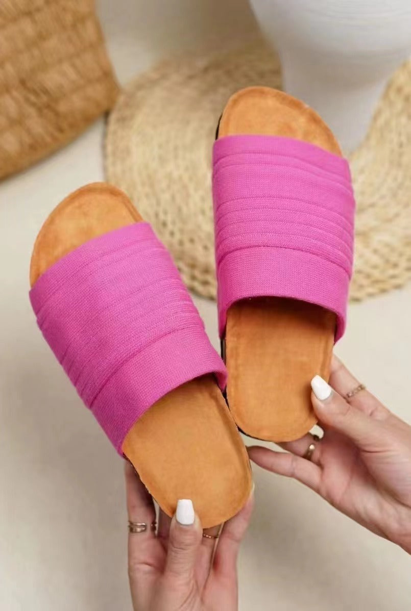 Women's Thick-soled Plus Size Solid Color Breathable Sandals