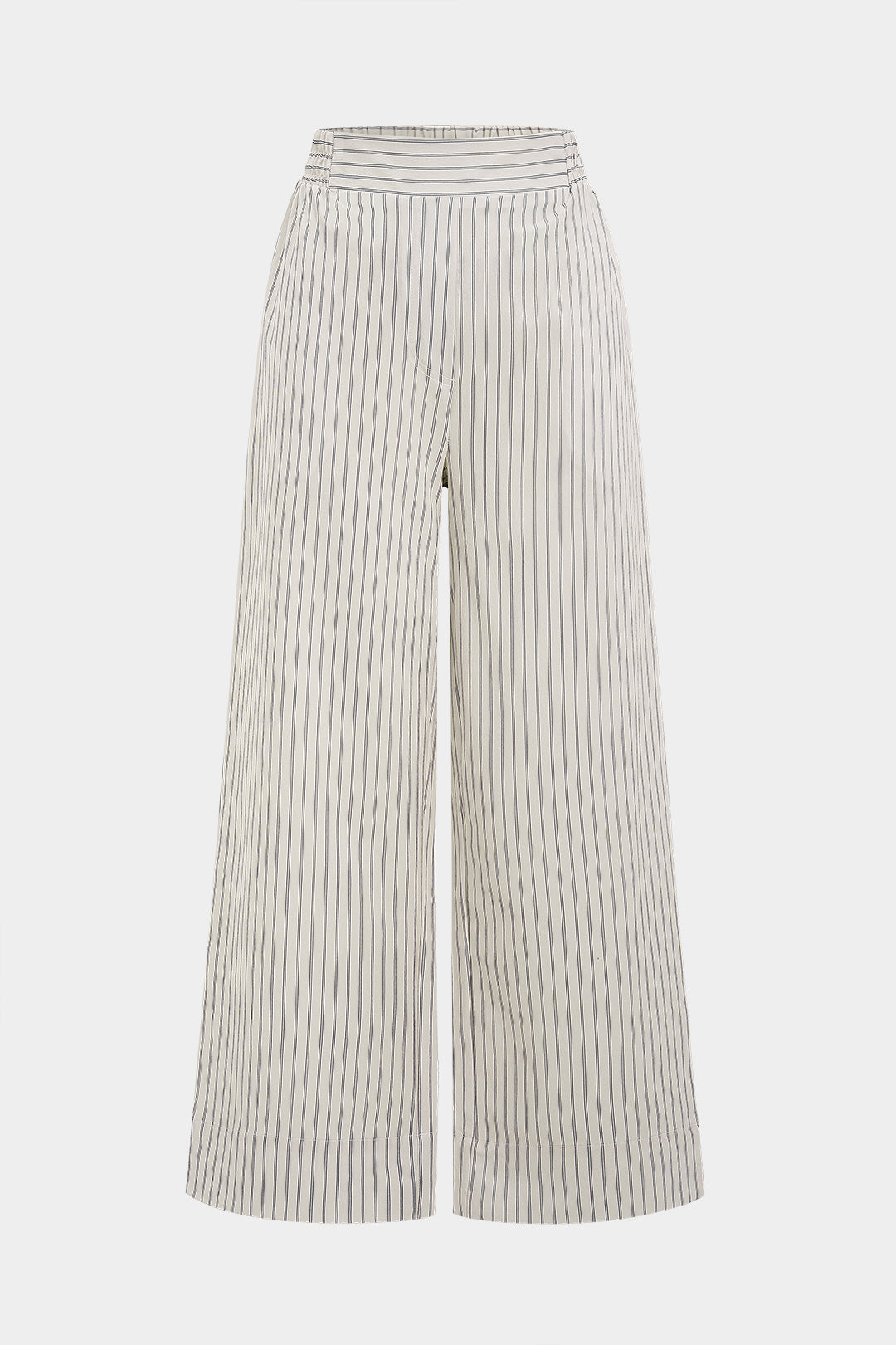 Stripes Print Wide Leg Trousers