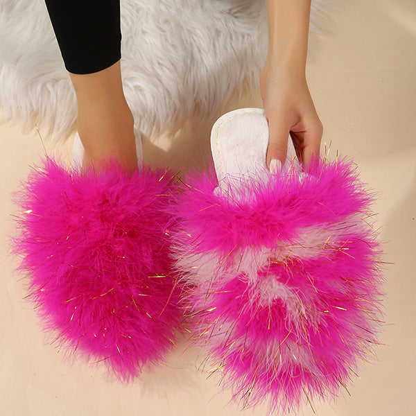 Comfy Candy Color Fuzzy Slippers
