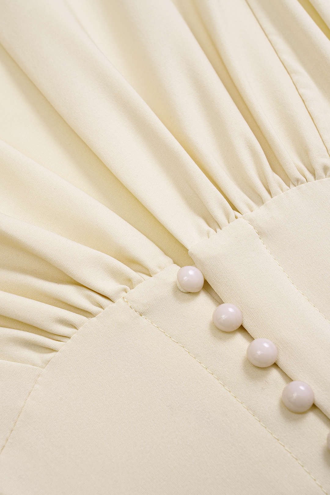 V-Neck Ruched Flutter Sleeve Button Corset Waist Tie-Back Shirt