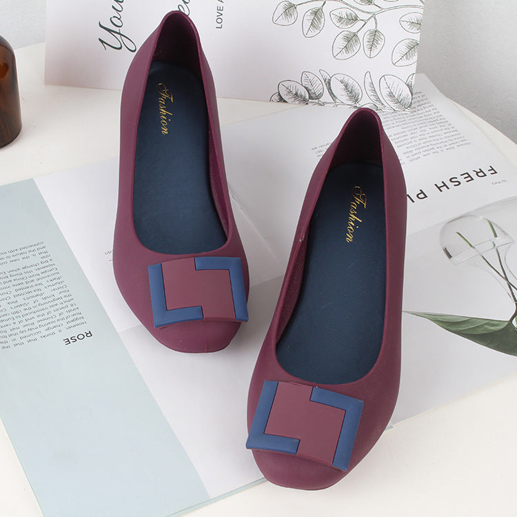 Women's Fashion Summer Wedge Round Toe Square Sandals