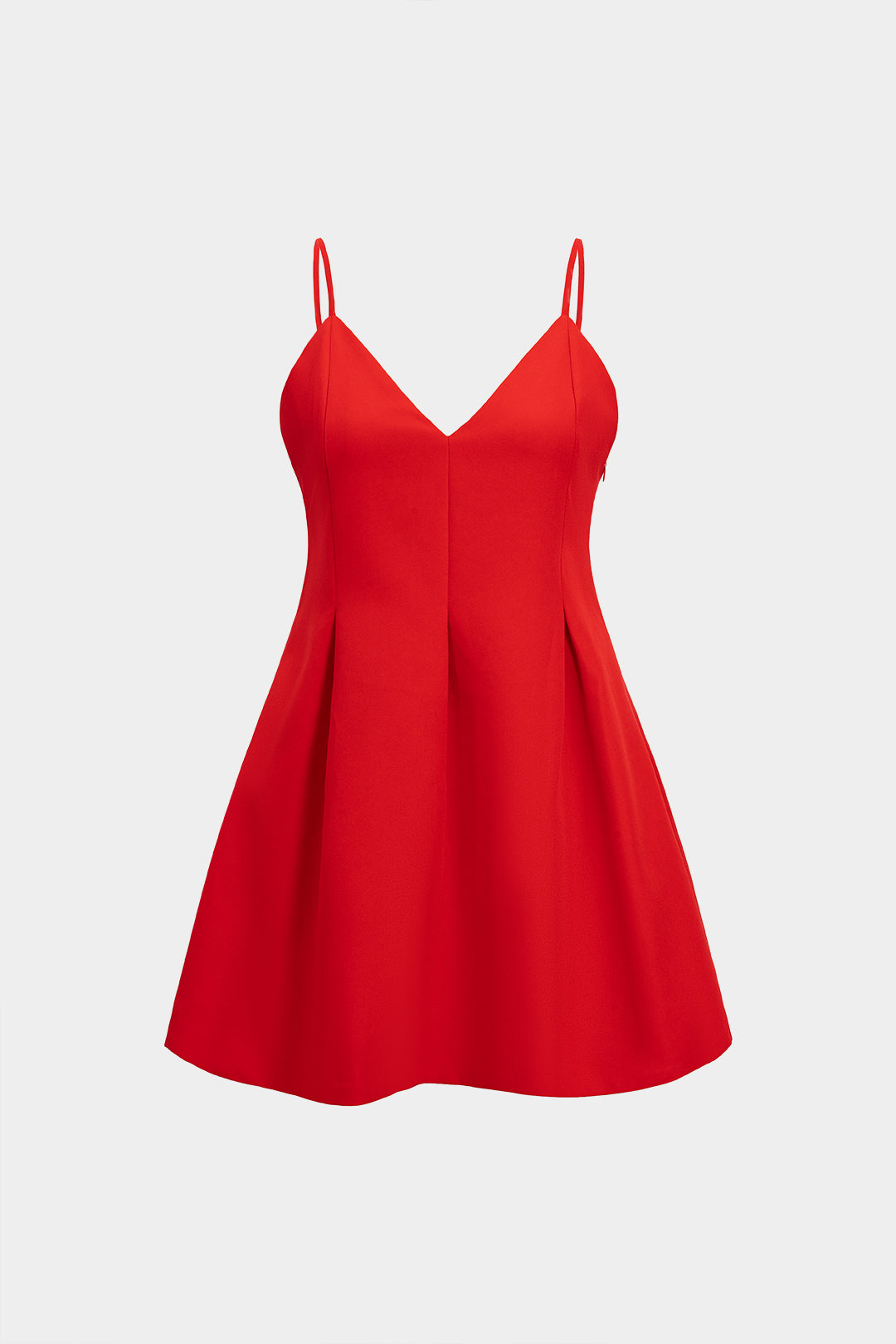 V-Neck Ruched Sleeveless Slip Mini Dress