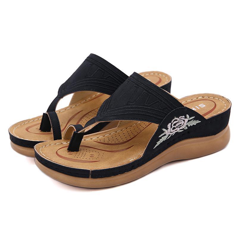 Women's Embroidery Wedge Sandals