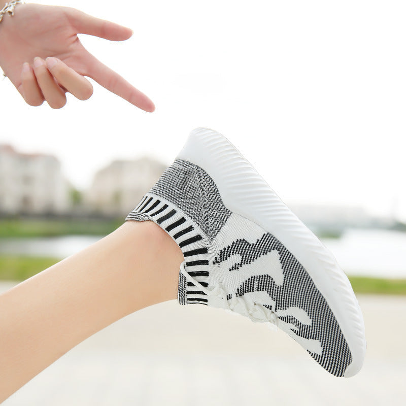 Comfortable Walking Memory Foam Lightweight Sports Shoes Slip On Sock Sneakers