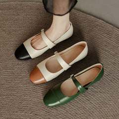 Calisto Square Toe Block Heels Mary Jane Shoes