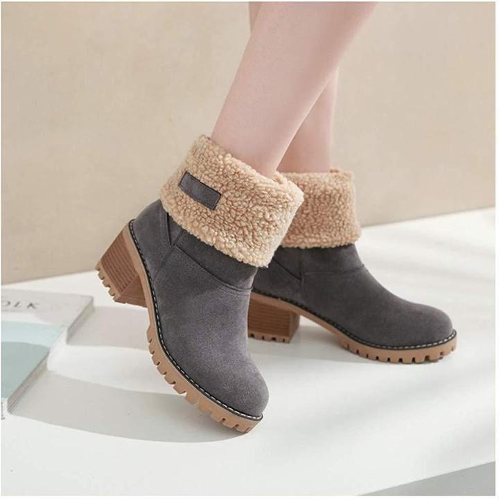 🔥Black Friday promotion🔥COSY Winter Premium Women Suede Snow Chunky Ankle Boots