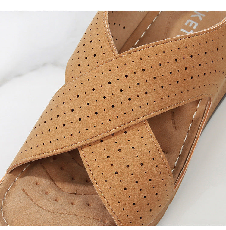 Versatile Retro Platform Velcro Beach Sandals