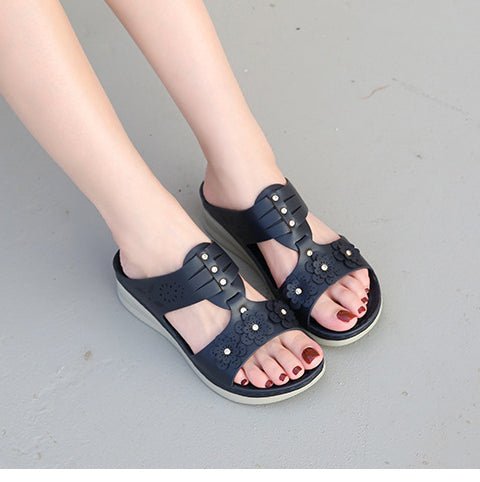 Rhinestone Flower Casua Light And Non-slip Sandals