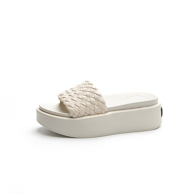 Women's Slip-on Beach Summer Seaside Woven Muffin Sandals