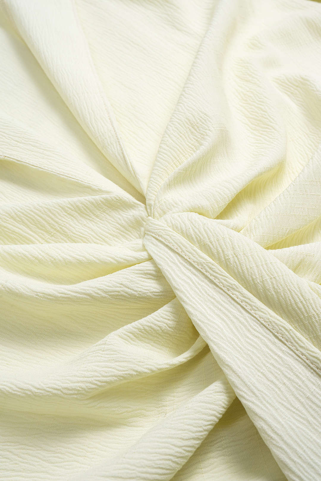 Tie Front Ruched Drawstring Long-Sleeve Shirt