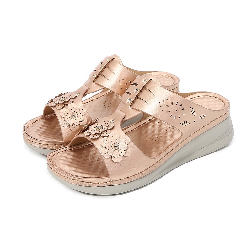 Rhinestone Flower Casua Light And Non-slip Sandals