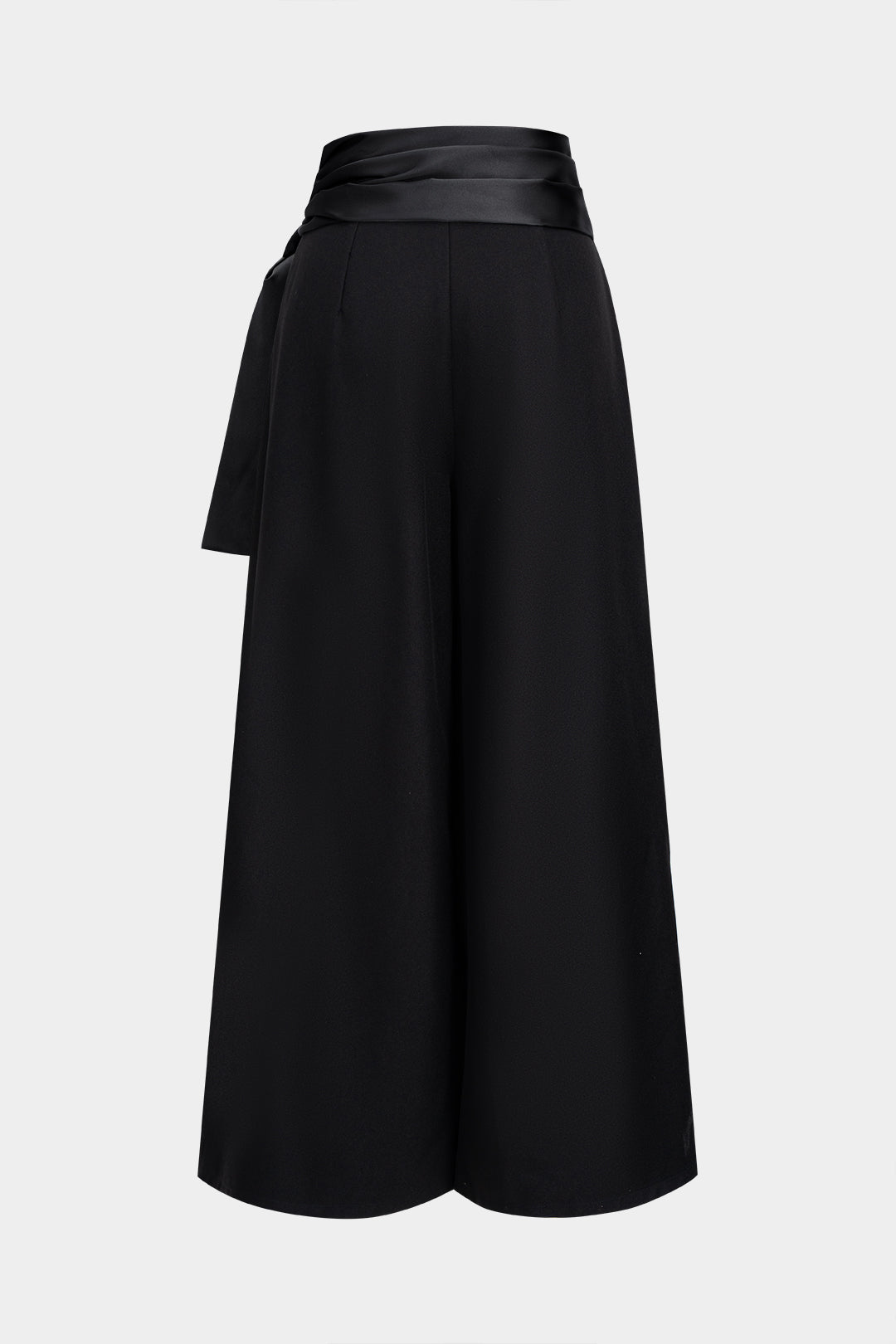 Twist Knot Patchwork Belted Wide Leg Trousers