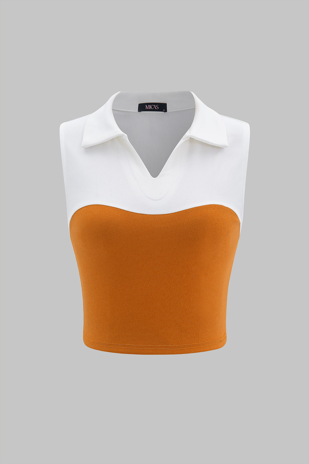 V-Neck Patchwork Tank Top