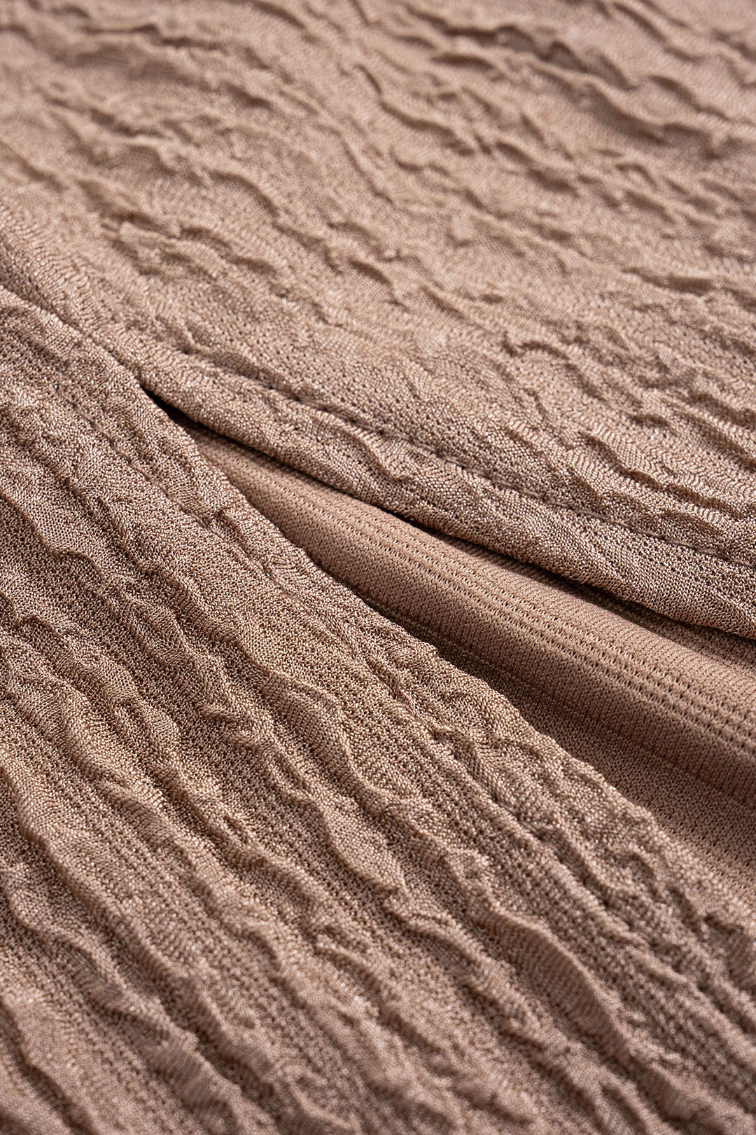 V-Neck Top And Belted Skirt Set