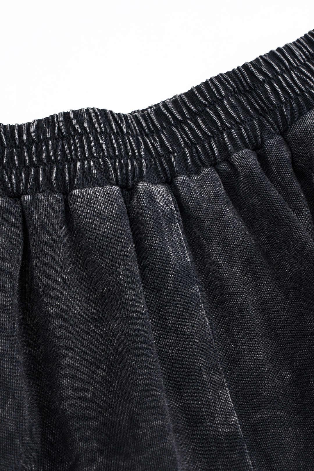 Washed Shirred Waistband Trousers