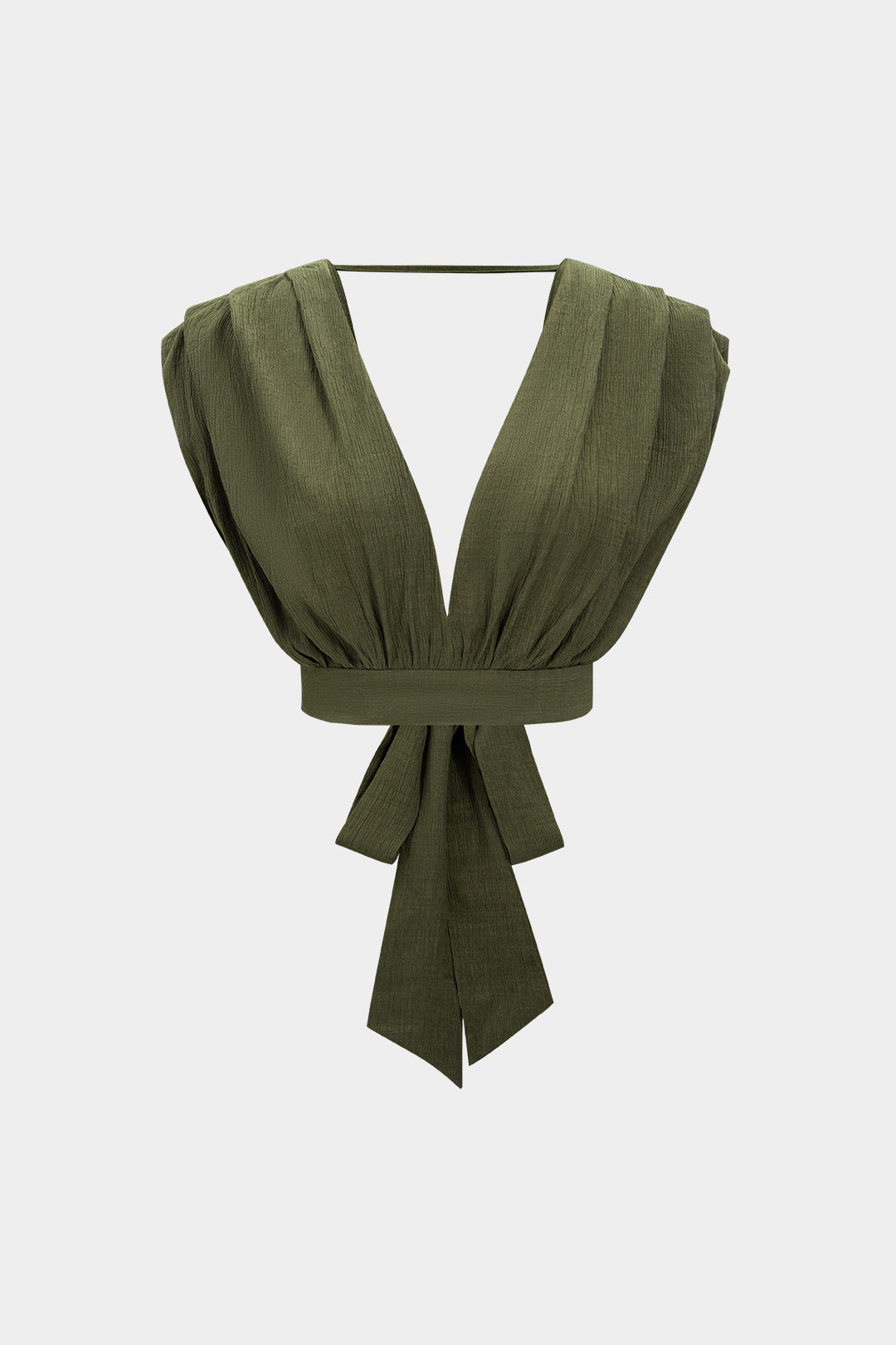 V-Neck Tie-Back Backless Tank Top