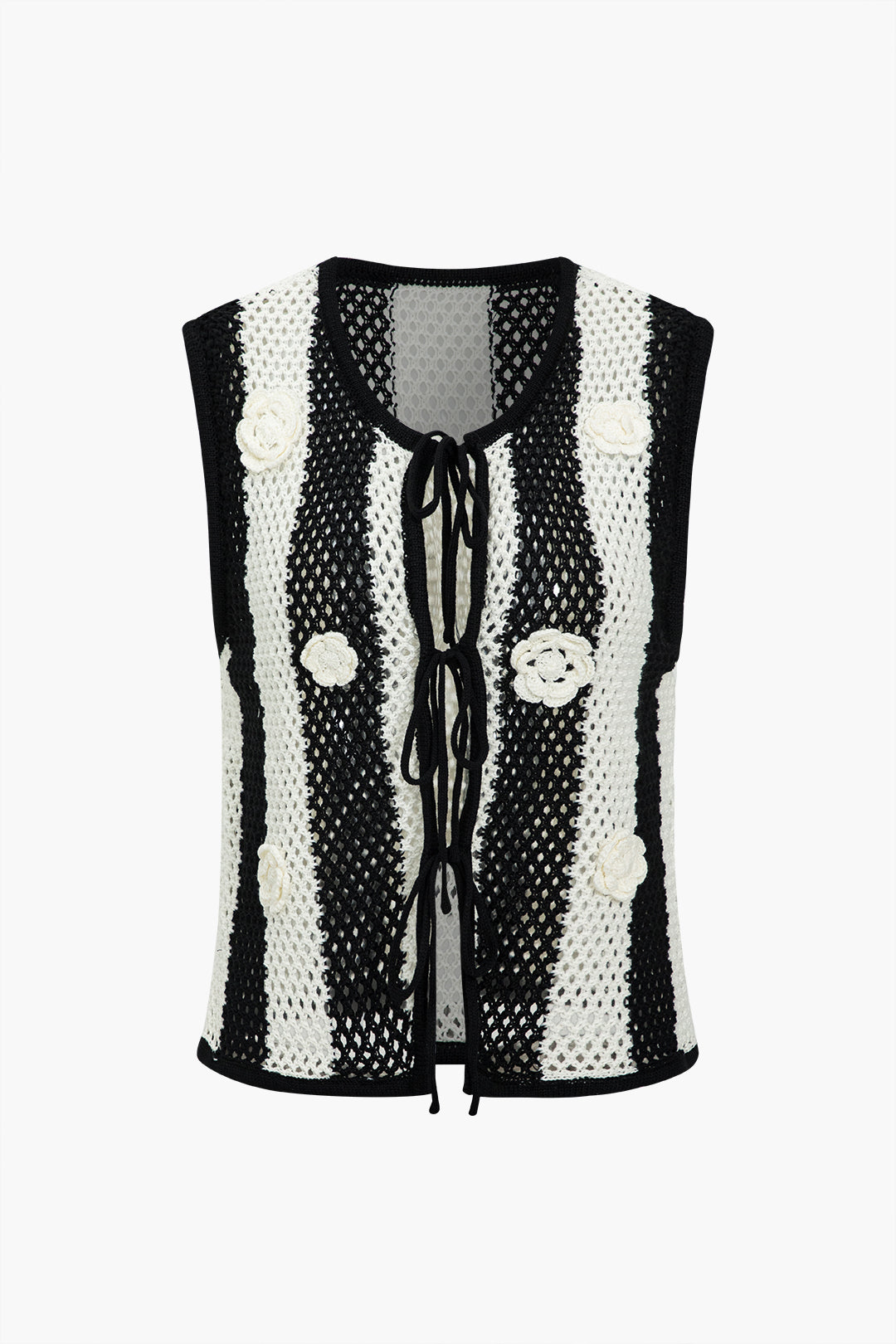 Stripe Cut Out Sweater Vest