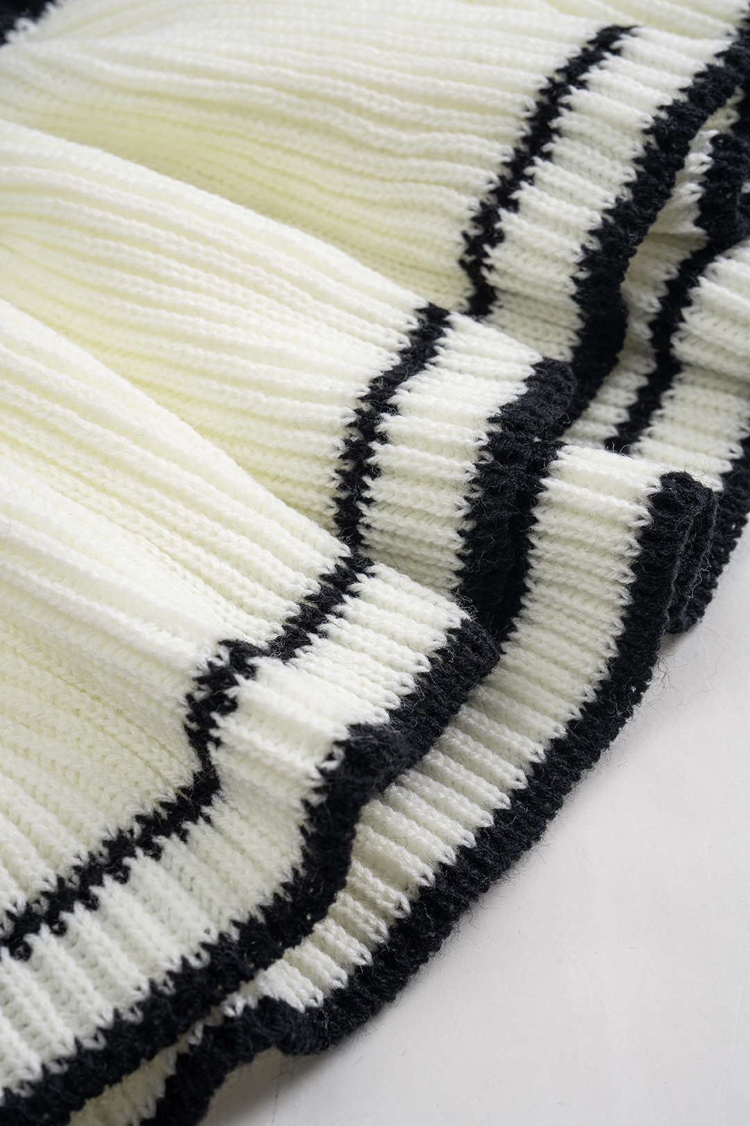 V-Neck Patchwork Button Sweater Dress