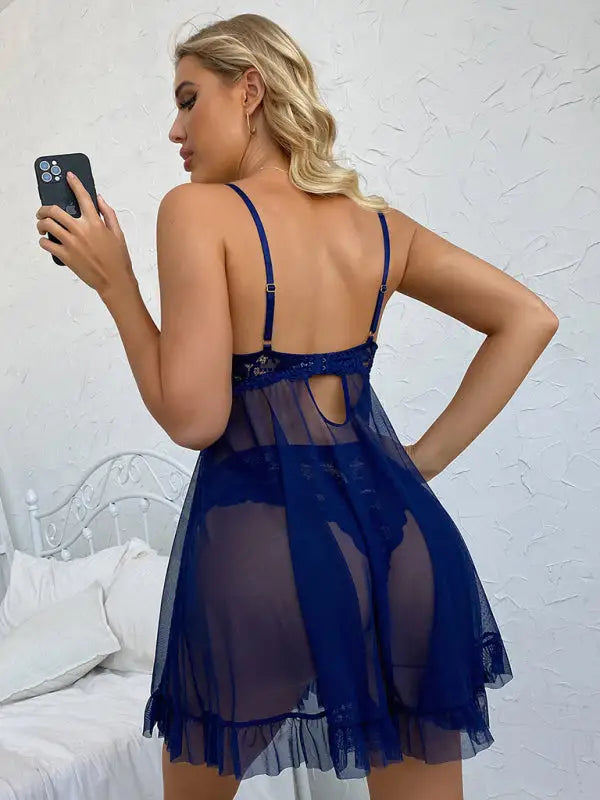 Good Evening Lace Mesh Babydolls Lingerie