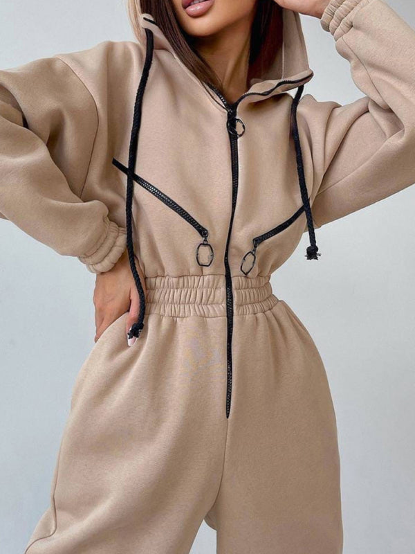 women's hooded sweatshirt sports casual suit two piece set