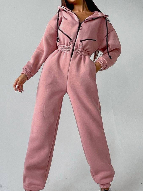 women's hooded sweatshirt sports casual suit two piece set