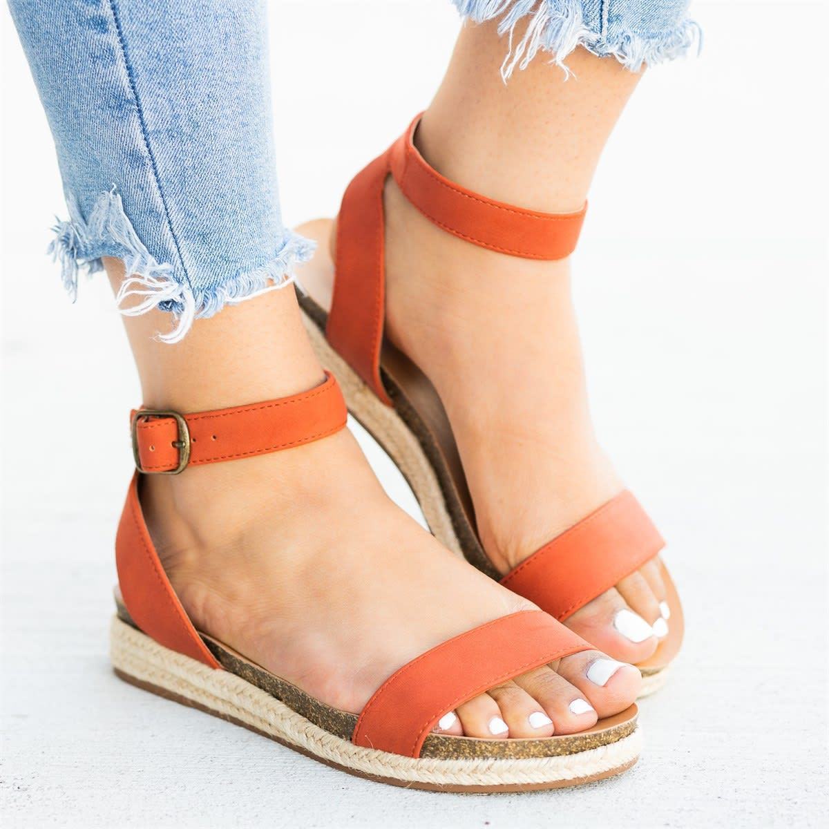 Solid Color Open Toe Sandals